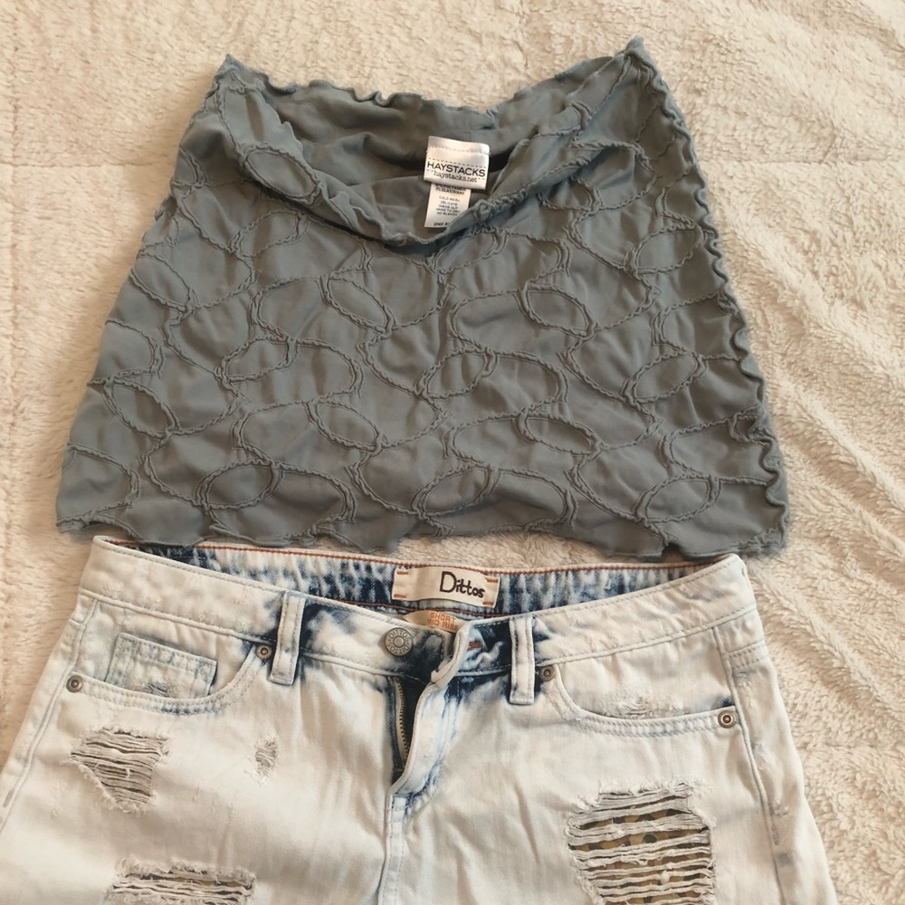 Haystacks grey skirt or crop top!